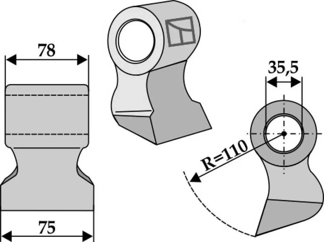 Hammerschlegel 75x78mm